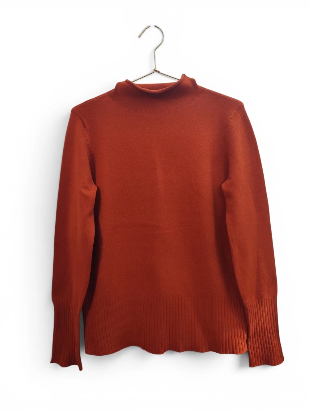 French Connection Baby Soft Jumper Orange Roll Neck Sweater Womens Size Large